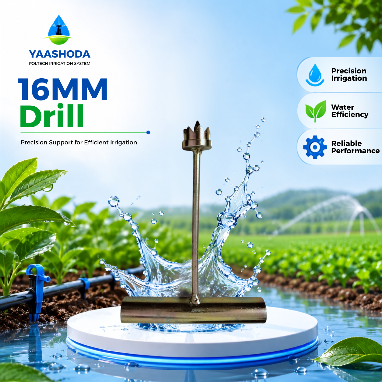 16 MM Drill irrigation system for Pack 1